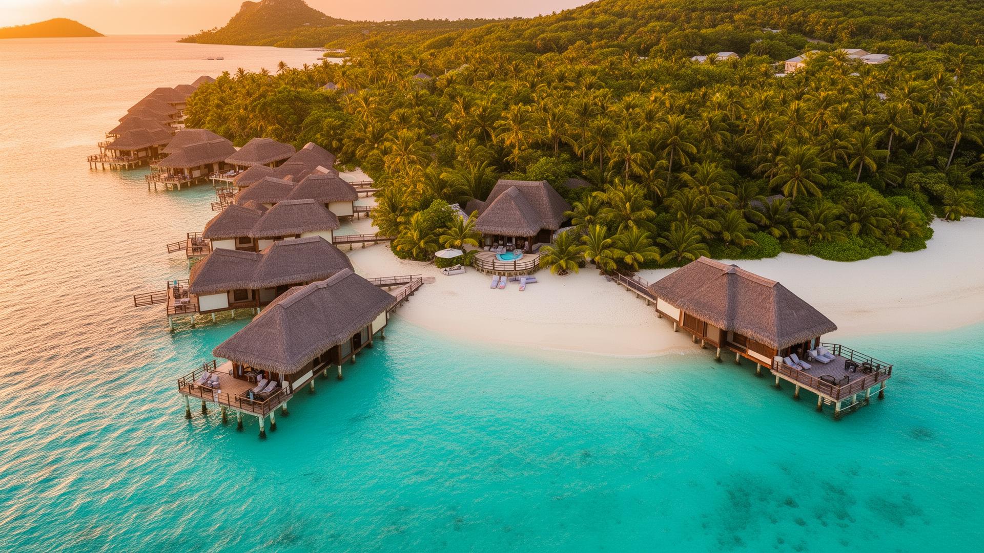 Luxury overwater bungalows